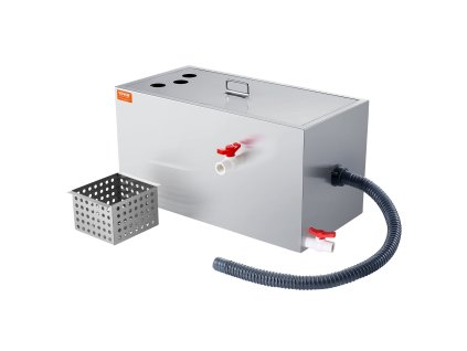 Odlučovač tukov nerez, pod drezom, horný vstup, 11.3 kg, 6.4 GPM