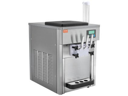 Stroj na točenú zmrzlinu 3 príchute 21 QT/H 1800W 2×4L 2×1.8L