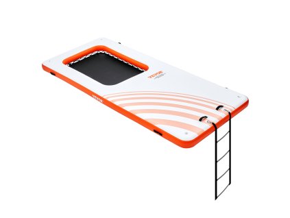 Nafukovací plávajúci dok 15×6.5FT s trampolínou 4×6FT, protišmykový