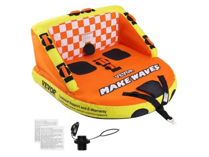 Nafukovací ťahaný tubus pre 1-2 osoby, nosnosť 340 lbs, nylonový poťah