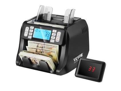 Počítadlo bankoviek UV/MG/IR/DD, USD a EUR, LCD a externý displej