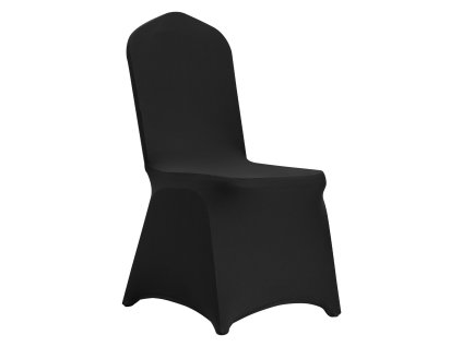 Návleky na skladacie stoličky z elastanu, 50 ks, čierne, umývateľné
