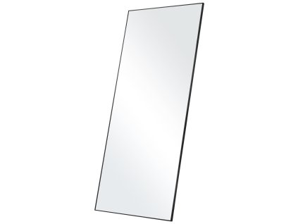 Stojacie zrkadlo 71"×31" s tvrdeným sklom a hliníkovým rámom čierne