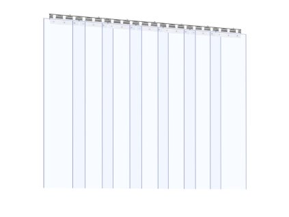 Pásový pvc záves do dverí 106.7×213.4 cm priehľadný pre chladiarne
