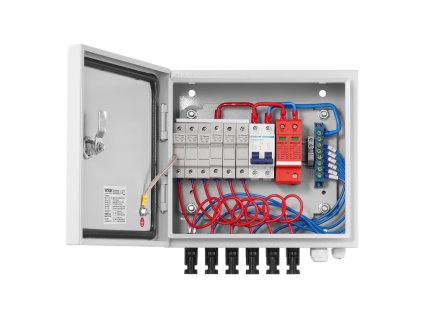 Rozbočovač pv 6 vstupov 10A 63A istič svodič oceľové púzdro IP65