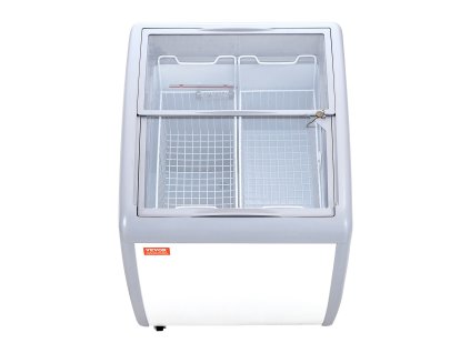 Mraziaci box na zmrzlinu 154 L, vrchné sklo, 2 košíky, 2 dvere, biely