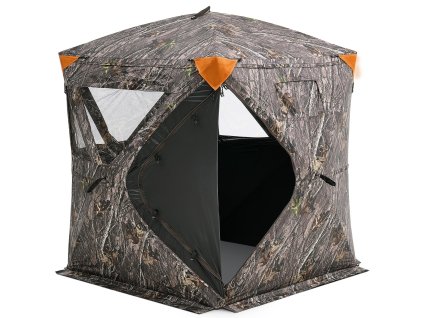 Poľovný úkryt 270° priehľadný, 3 okná s sieťovinou pre 1–2 osoby