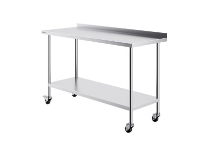 Pracovný stôl nerez 24×60×40 inch s kolieskami, výškovo nastaviteľný