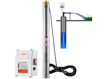 Ponorné čerpadlo do studne 1500W 230V 9.8 m³/h 108 m nerez IP68