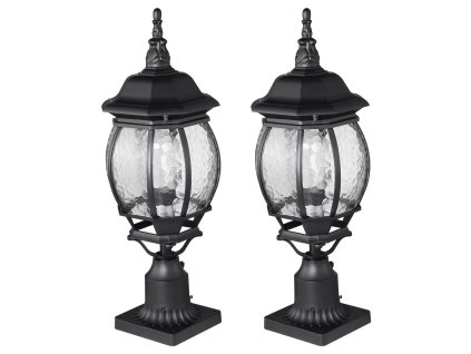 Stĺpové vonkajšie svietidlo 2 ks, 530 mm, s fotočidlom, základňa 3.5 in