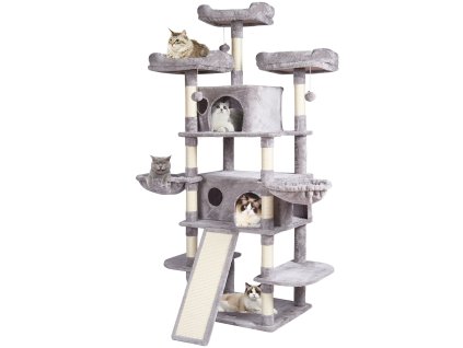 Mačací strom 174 cm do interiéru so škrabadlom a búdkami pre mačky