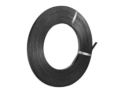 Oceľový pás na balenie cievka 1640'×3/4"×0.02" čierny, 1700 lbs