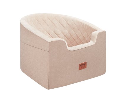 Autosedačka pre psa vodeodolná, penová výplň, s pútkom do 55lbs, hnedá