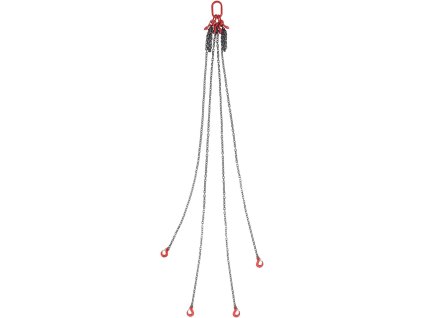Reťazový záves g80 5/16 inch×10 ft, nosnosť 11000 lbs/5 t, 4 háky