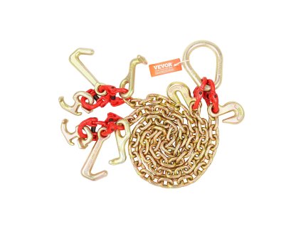 Bridlová tažná reťaz 5/16"×3' s r, t, j a grab hákmi, 10800 lbs