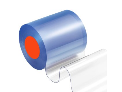 Priehľadná pvc pásová záclona 15 m × 20 cm rolka pásov do dverí