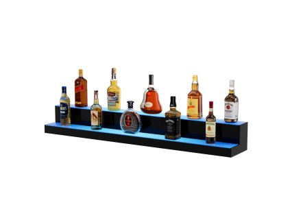 Led osvetlený stojan na fľaše 2 úrovne 48 inch akryl rf+app ovládanie