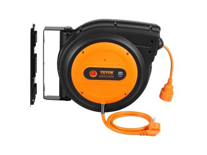 Navíjačka predlžovacieho kábla 19 m, 1600 W, 1 m kábel, 180° držiak