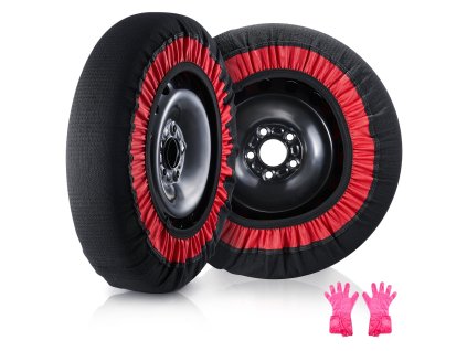 Snehové návleky na pneumatiky z polyesteru, elastické pásy, 2 ks, xl