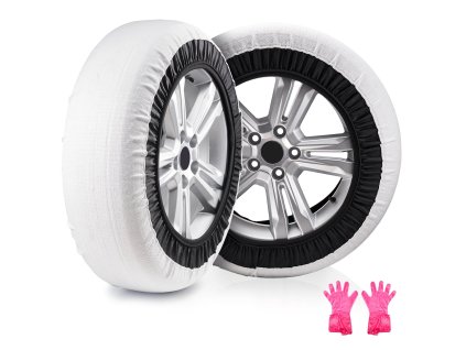 Snehové návleky na pneumatiky, elastické popruhy, 2 ks, veľké