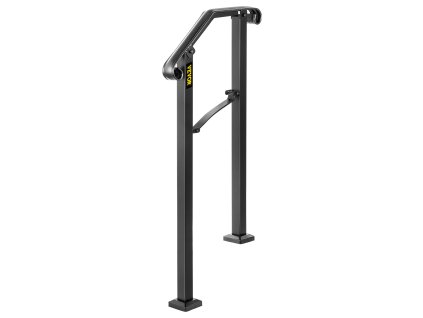 Zábradlie na vonkajšie schody, 1–2 stupne, kovové, čierne, flexibilné