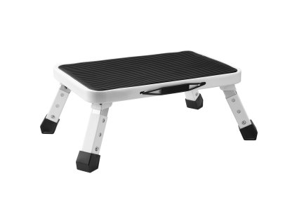 Skladací schodík 1-stupňový, nosnosť 150 kg, oceľový, 3 výšky