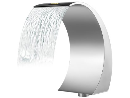 Vodopád do bazéna z nehrdzavejúcej ocele strieborný 15.4"×7.9"×1.5"