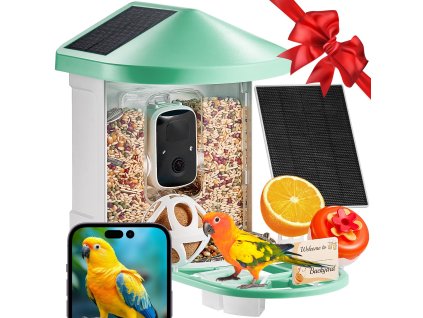 Inteligentné kŕmidlo s 2k kamerou, ai ident. 10 000+ solárne napájanie
