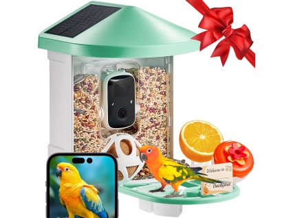 Krmítko s kamerou 2K, ai rozpoznanie 10000+ druhov, solárne 2 panely