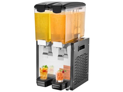 Výdajník nápojov 2 × 10 l, 270 W, nerezová konštrukcia, 45°F-54°F