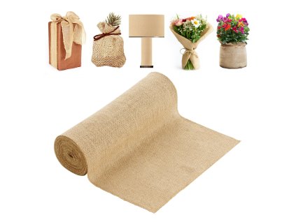Rolka juty 14"×30 ft a 50×50, hustá, prírodná pre remeslá a záhradu