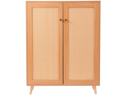 Ratanová skrinka na topánky, 5 políc, 2 dvierka, 40.35" vysoká