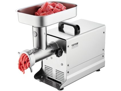Elektrický mlynček na mäso 5 lbs/min nerezový s nožom a mriežkou