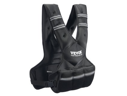 Nastaviteľná závažová vesta 20-32lb s 6 závažiami a reflexným pruhom