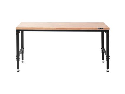 Pracovný stôl 72"×25" nastaviteľný 28"-40" 3000lbs, zásuvky a drevo