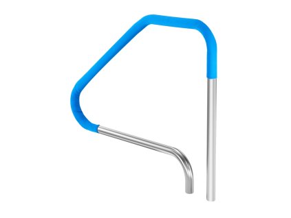 Madlo do bazéna 46 × 37 inch nerezová oceľ predmontované, modrý kryt