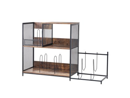 Stojan na gramofón s držiakom gitary, 3 police, miesto na 300 platní