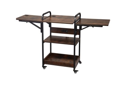 Stojan na tepelný lis, 3 úrovne, skladací, kolieska, nabíjačka