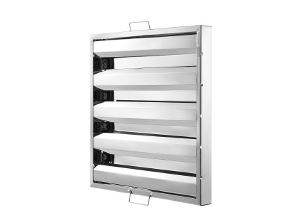 Lamelový filter do odsávača pár 19.5w×19.5h inch nerez 4 drážky 2 ks