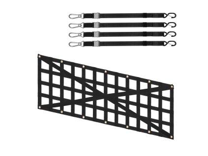 Sieť na zadnú bránu 54 in × 18 in, 4 popruhy, krížové vystuženie