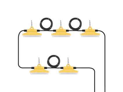 Reťazové pracovné svetlá 15.24 m, 75 w, 7500 lm, prepájané, vodeodolné