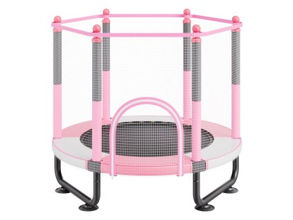Detská trampolína 5FT s ochrannou sieťou, kôš, 3+ roky, ružová
