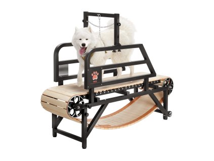 Bežecký pás pre stredné psy, nosnosť 330 lb, nastaviteľné rampy, 15.5"