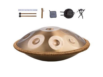 Handpan bubon perkusný nástroj 55.9 cm 12 tónov d-mol s paličkou