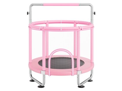 Detská trampolína 55" 4.6ft s ochrannou sieťou a basketbalom, ružová