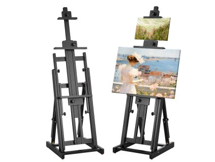 Štúdiový h-rám stojan na plátno do 77" dvojitá pozícia, nosnosť 22 lbs