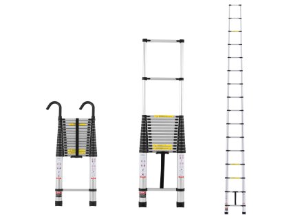 Telescopický hliníkový rebrík 20.3FT, nosnosť 375 LBS, skladací