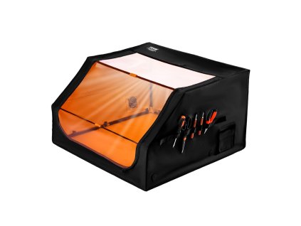 Kryt pre laserový gravírovač 800×800×500 mm, protipožiarny s odsávačom
