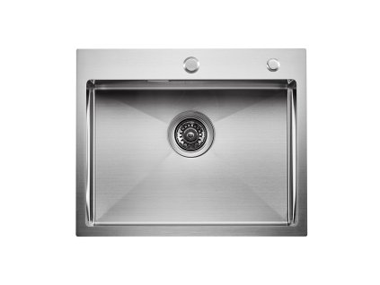 Kuchynský drez 55cm nerez 304 vrchná montáž jedna misa s doplnkami
