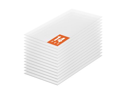 Polykarbonátové vlnité strešné dosky na skleník 14 ks 2'×4'×0.32'' uv